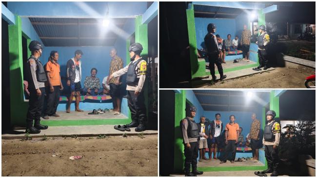 Tapung Hilir Siaga, Kapolsek Perkuat Satkamling, Cegah Kejahatan