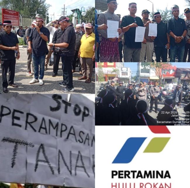 Diduga pihak PHR Pertamina hulu Rokan Rampas tanah milik masyarakat jln Sudirman