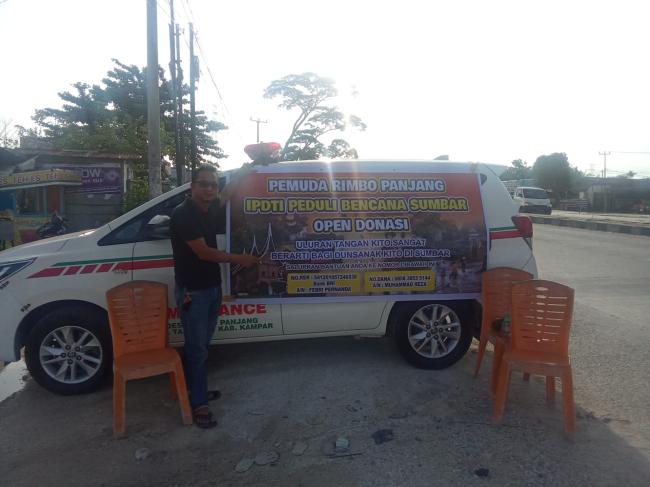 IPDTI Ikatan Pemuda Dusun Tiga Rimbo Panjang Galang Dana Untuk Korban Bencana Alam di Sumbar