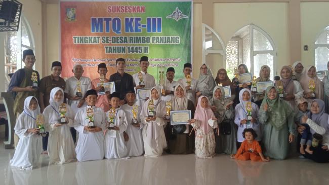 MTQ ke-III di Desa Rimbo Panjang Resmi Ditutup,Dusun Tiga Meraih Juara Umum