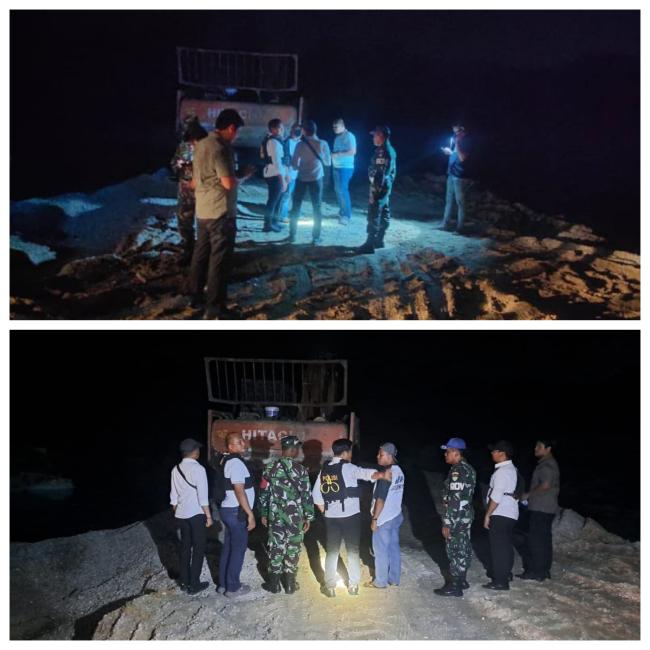 Kali Ini di Desa Sungai Potai, Satu Pelaku Berhasil Diamankan Saat Razia Galian C Oleh Polisi dan TN