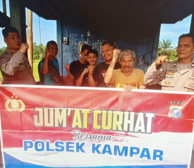 Polsek Kampar Laksanakan Jumat Curhat Untuk Dengarkan Kegelisahan Masyarakat