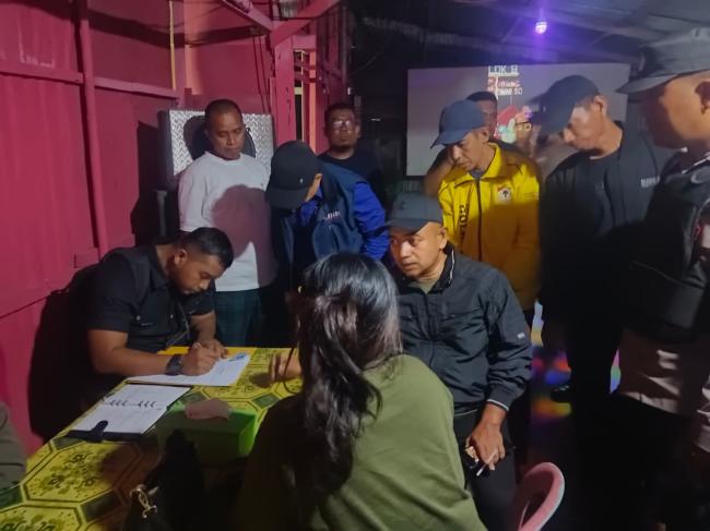 Tindak lanjuti Keluhan Masyarakat, Camat Tambang Sidak Warung Remang Remang di Jalan Kubang Raya