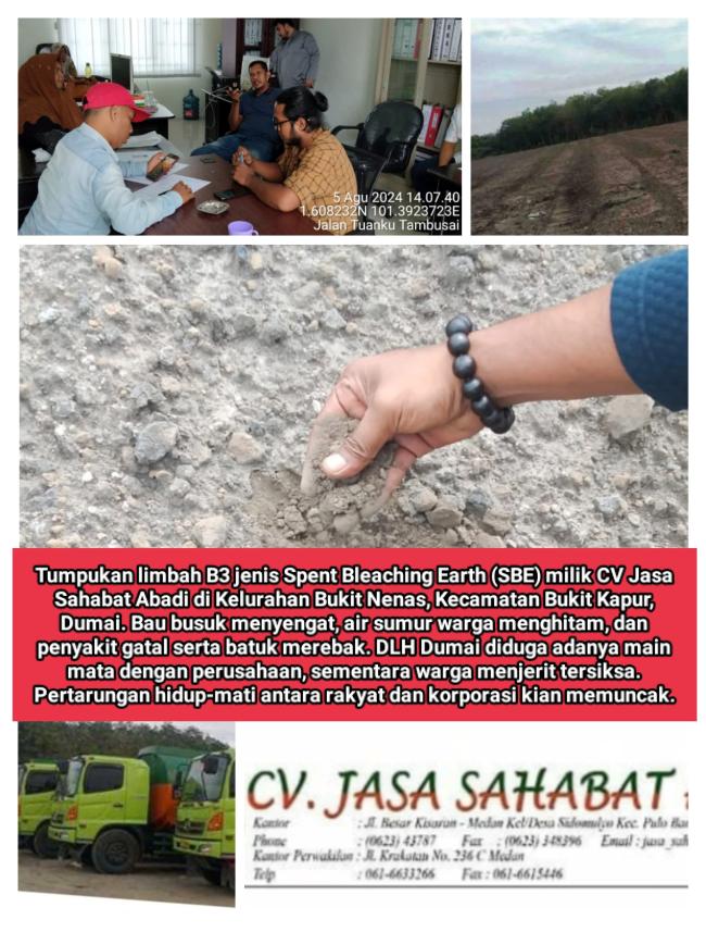 DLH Dumai Diduga Tutup Mata, Warga Teriak Tersiksa Limbah B3,Pertarungan Hidup Mati