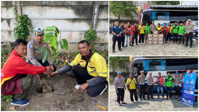 Polres Pelalawan Gelar Perpanjangan SIM Gratis, Green Policing Bersama Komunitas Ojek Online 