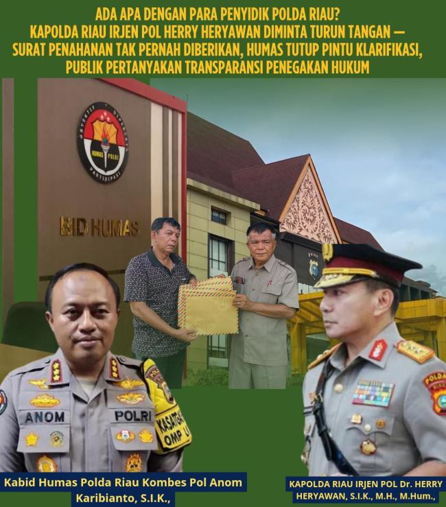 Dugaan Kejanggalan di Balik Bungkamnya Humas Polda Riau: Akses Informasi Publik Tertutup Rapat