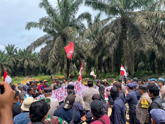 GMNI Jambi Dan Petani Kembali Duduki Lahan Yang di Klaim PT. TriMitra Lestari