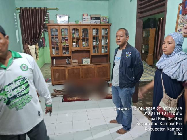 Diduga Sakit Pria Lanjang di Desa Lipat Kain Selatan Ditemukan Meninggal Dunia