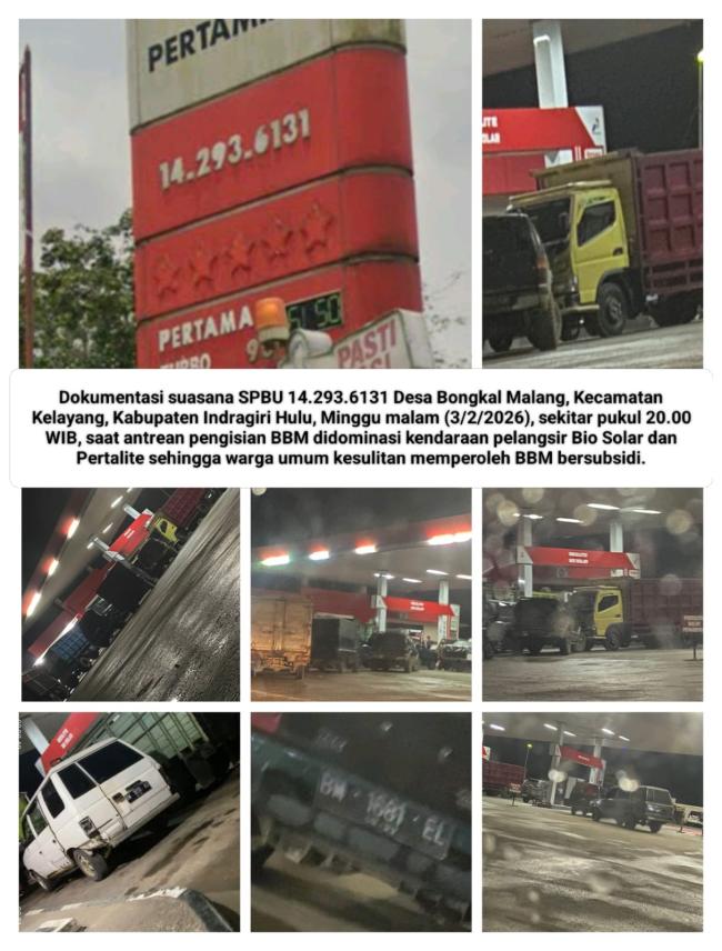SPBU Bongkal Malang 14.293.6131 Dikepung Kendaraan Pelangsir, Warga Tak Terlayani