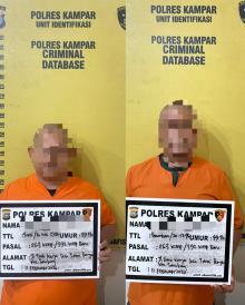 Polres Kampar Tangkap Kades dan Mantan Sekdes Tarai Bangun Terkait Pemalsuan Surat Tanah