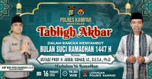 Kapolres Kampar Ulurkan Tangan, Ajak Masyarakat Sambut Ramadan dengan Tabligh Akbar Bersama Ustadz A